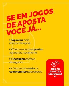 Imagem promocional em fundo amarelo com a frase 