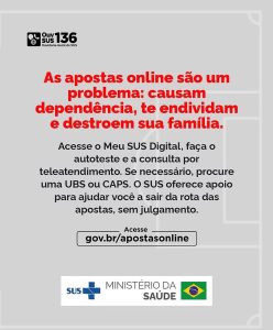 Arte informativa com fundo cinza e texto em vermelho e preto: 